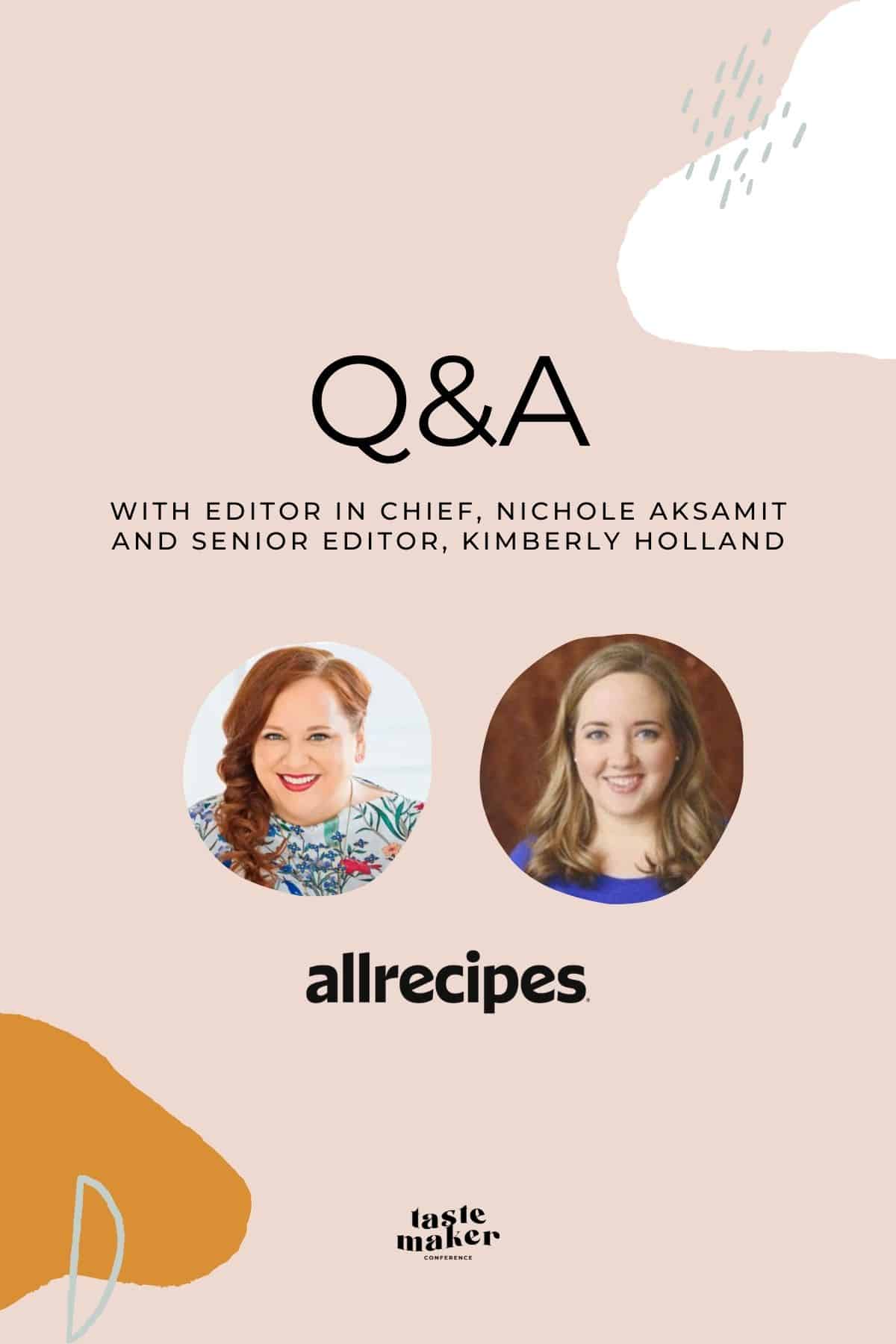 graphic with Q&A and faces of speakers