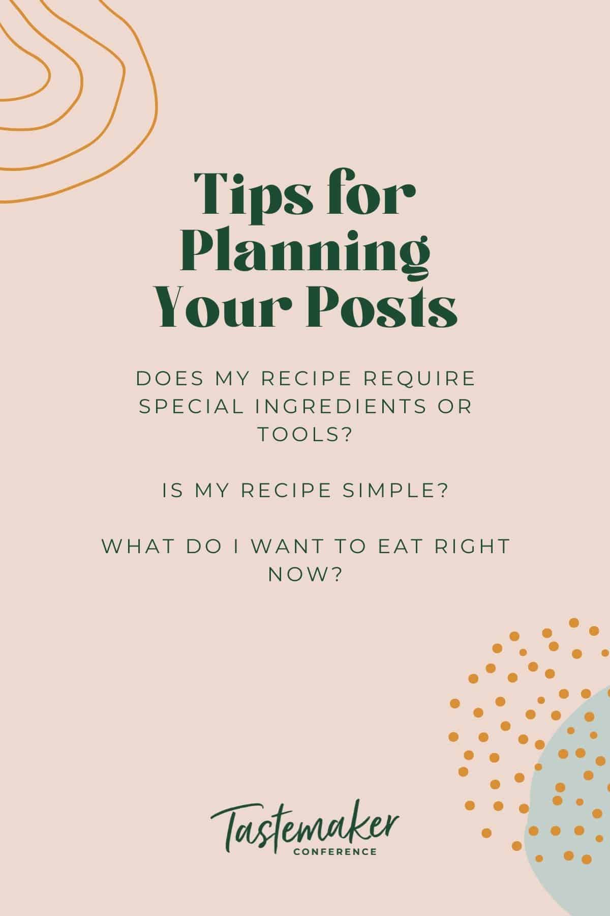 graphic reading tips for planning your posts and tips