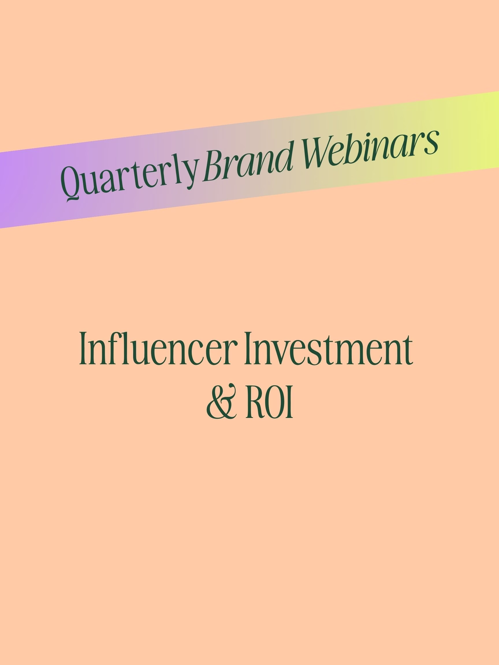 Influencer Investment & ROI (2025 Q1)